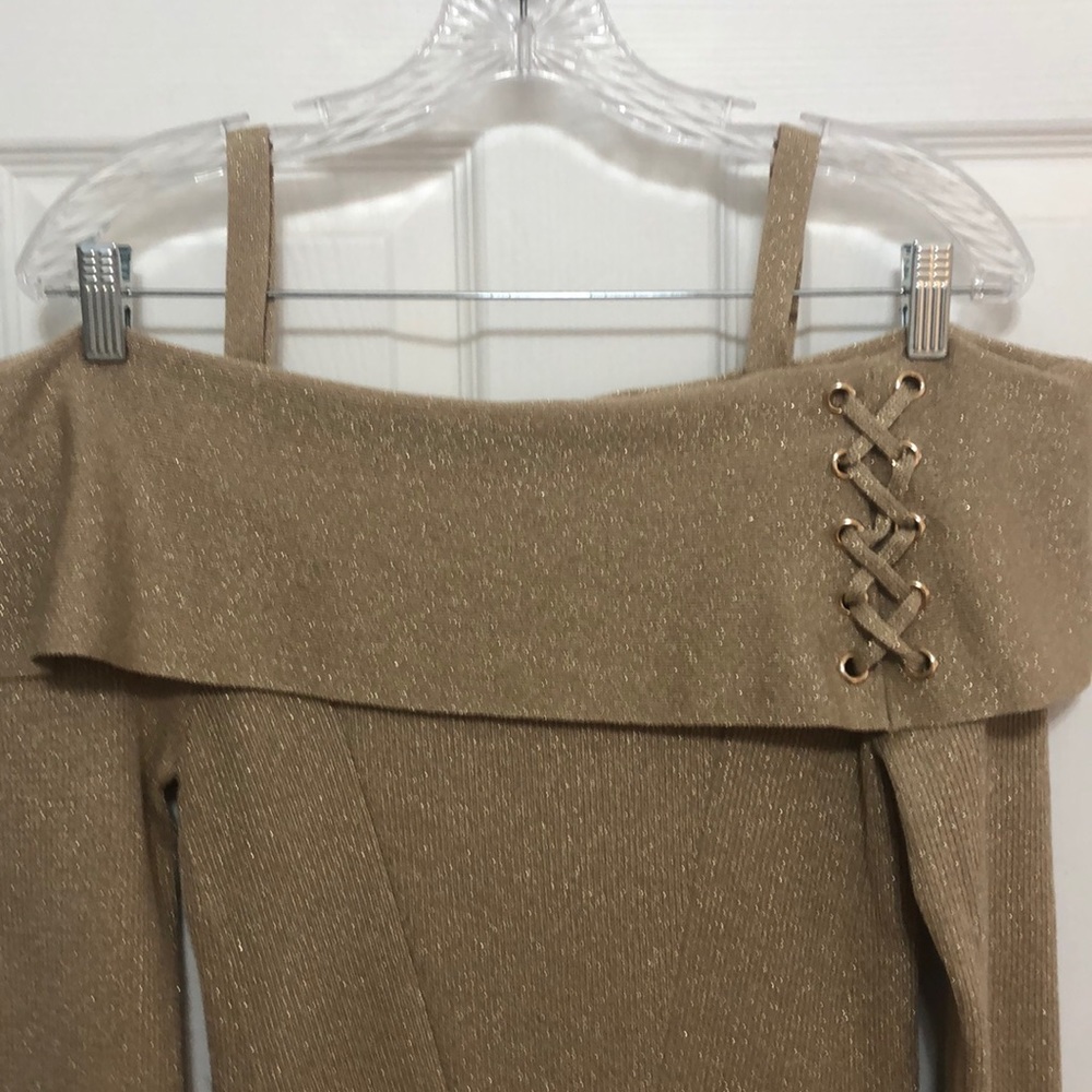 Holiday glitter!  Brand new gold top